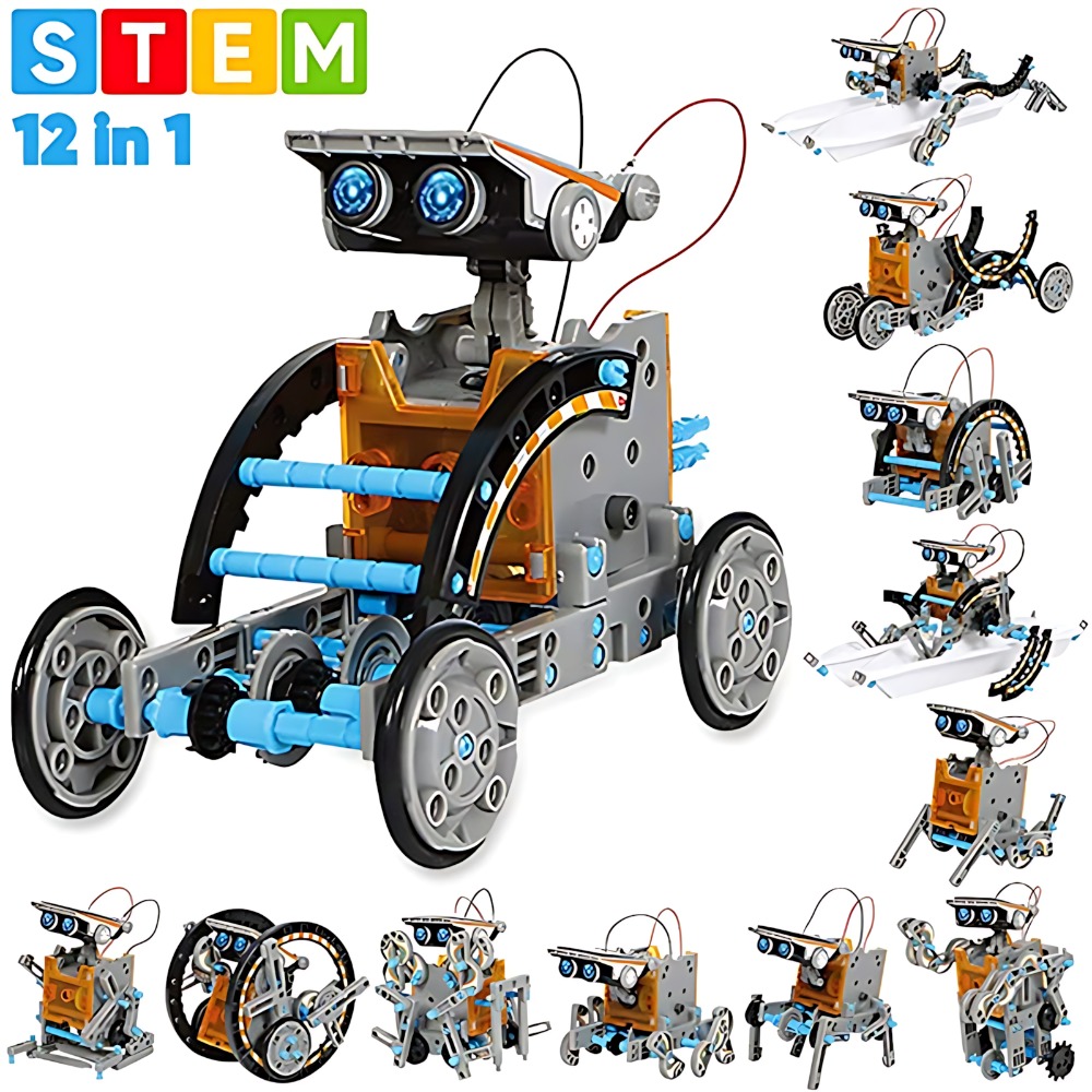 Science Robot - Солнечный робот-конструктор 12 в 1: Набор
